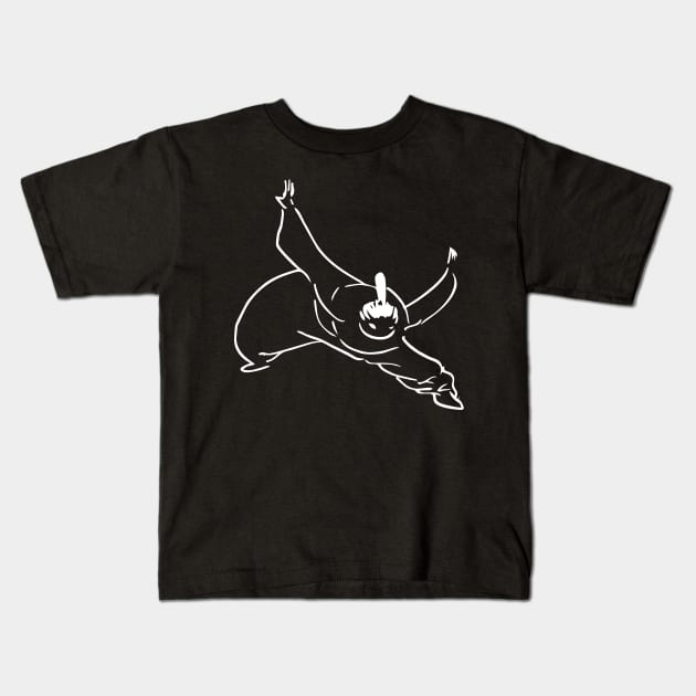 kung-fu funny comic figure Kids T-Shirt by Nikokosmos